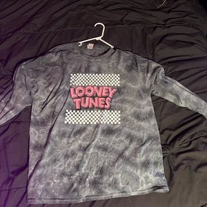 Looney Toons Long sleeve Tee(grey) no design on back, cotton